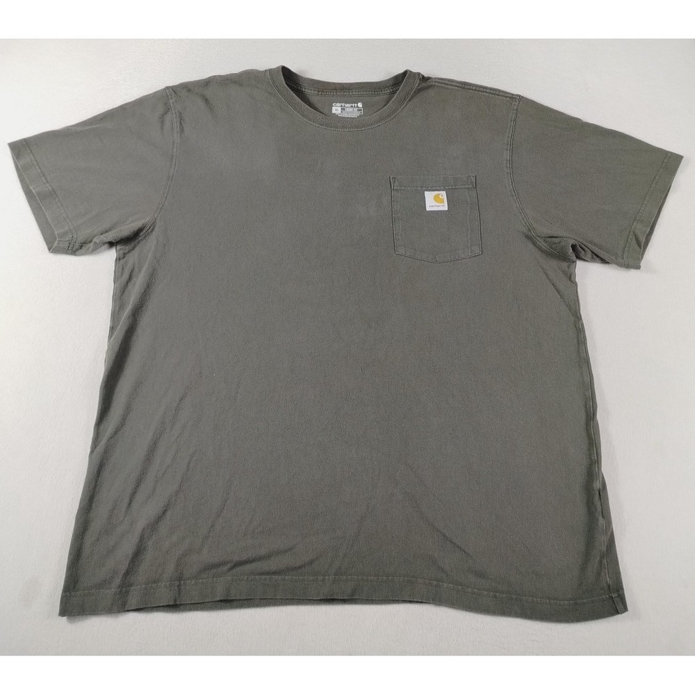 Carhartt Pocket Shirt Mens‎ XL Green Relaxed Fit K87 Workwear Tagless Cotton Tee